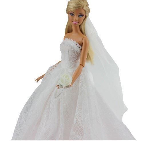 Bambole: BARBIE KLEID - BRAUTKLEID 018 – Nuovo (secondo la descrizione) da Stansstad venduto da Teilnehmer1 1