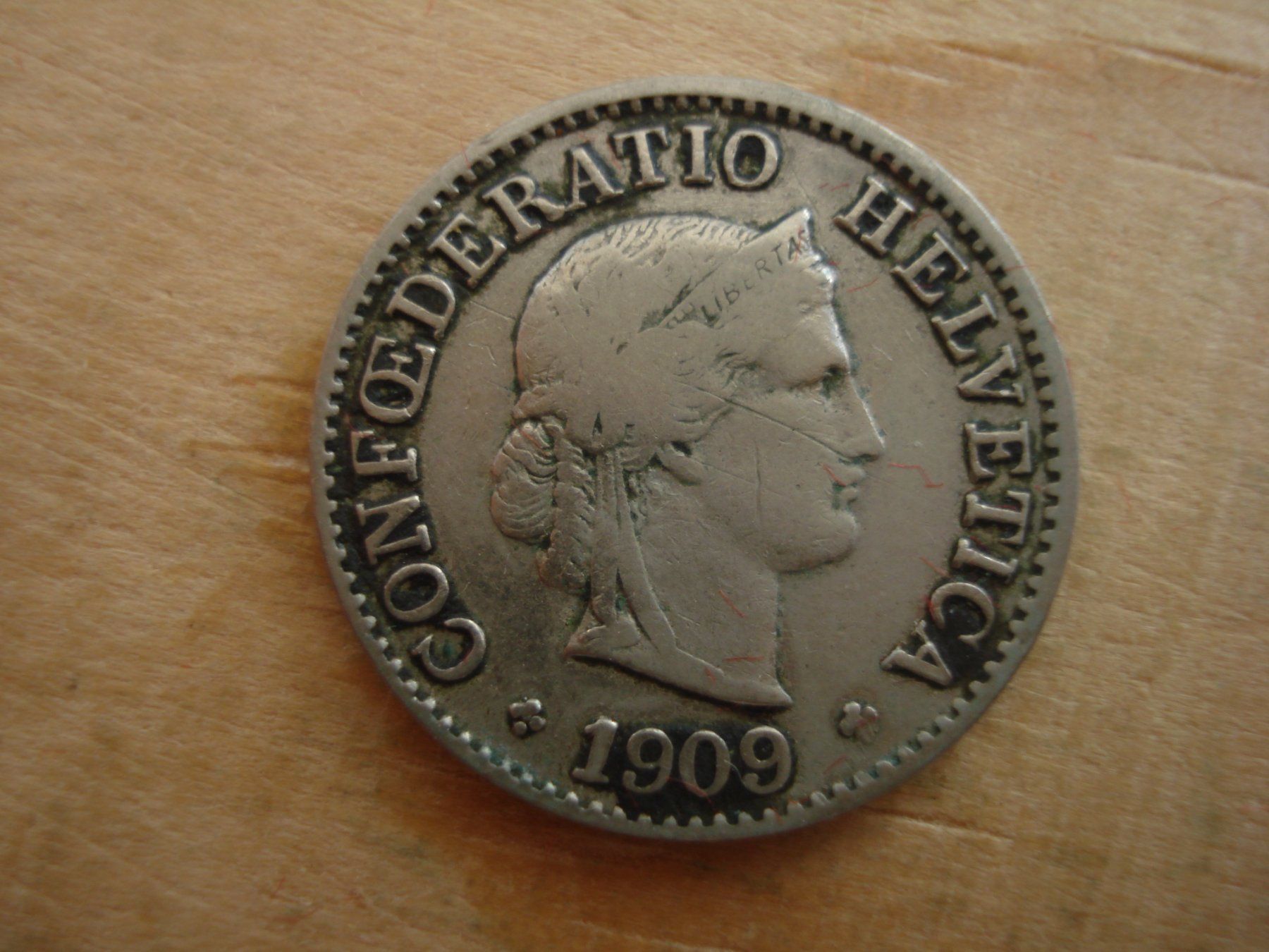 Tutti le monete: (S1) 5 Rappen 1909 – Usato da Erlach venduto da Net-Coins