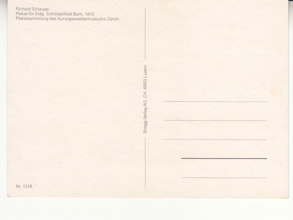 Cartoline postali: Eidg. Schützenfest Bern 1910, Retro – Usato da Bürglen TG venduto da StampGraf 1
