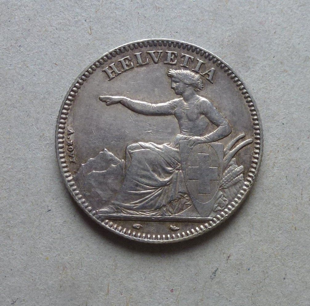 Toutes les monnaies: ++ 2.- Franken 1850, gute Erhaltung – D'occasion à Walkringen par Casablanca777 1