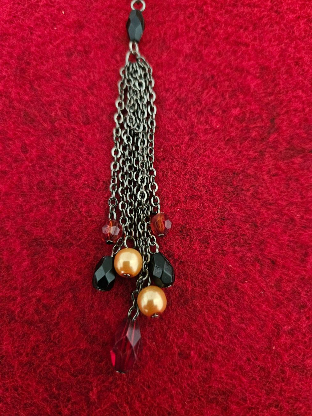 Catenine: Modeschmuck Kette mit Glasperlen und Metallanhänger – Nuovo (secondo la descrizione) da Menziken venduto da sura76 2