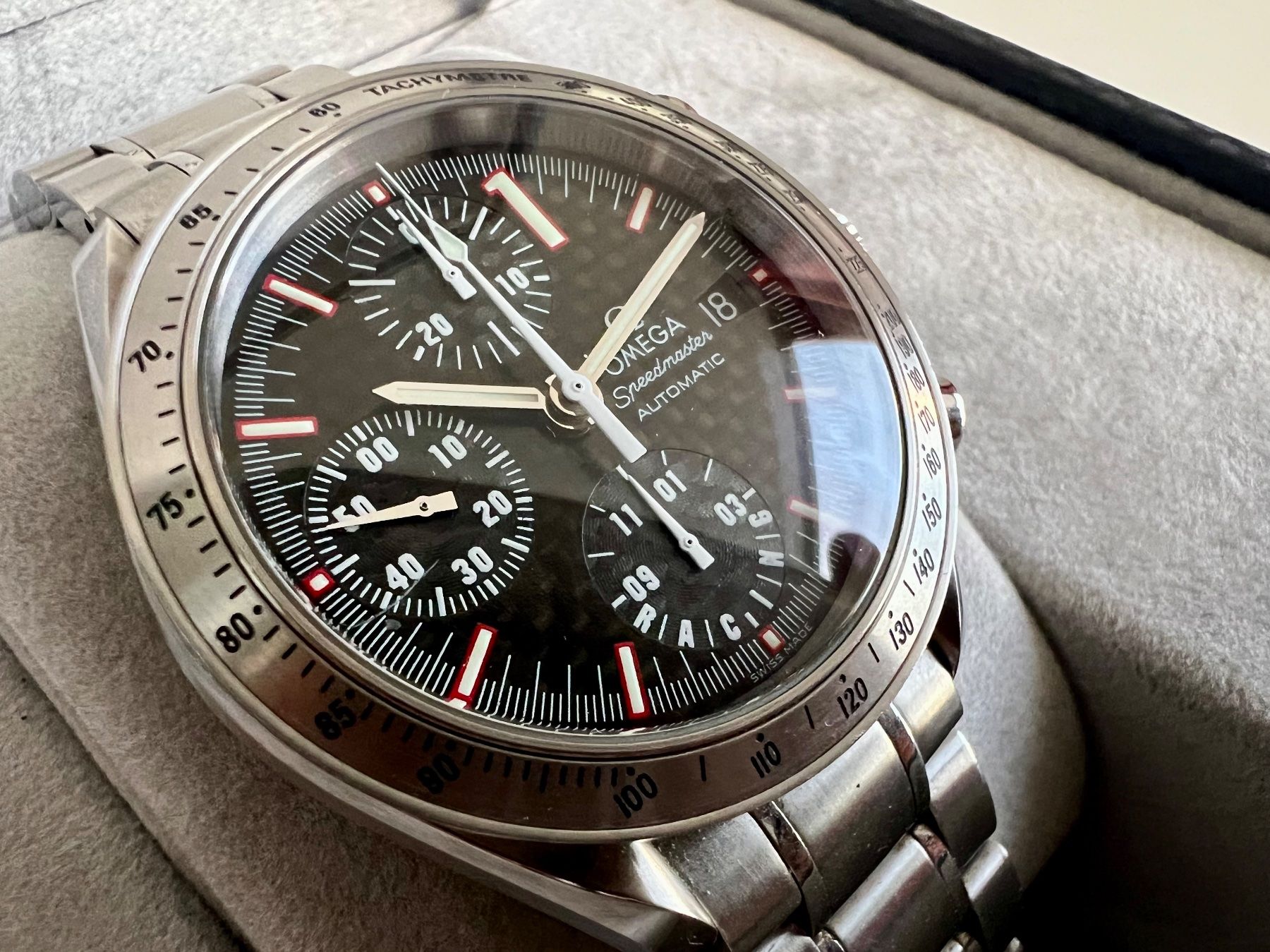 Omega Orologi: OMEGA Speedmaster Racing Schumacher, Ltd.Series,Fullset 2002 – Usato da Le Mont-sur-Lausanne venduto da LycaGallery 2