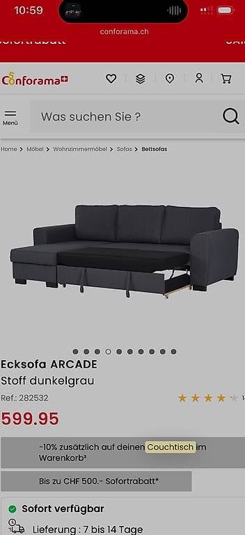 Conforama Divani: Divano Letto Angolare – Usato da Cavigliano venduto da _sarahnicolet_ 1
