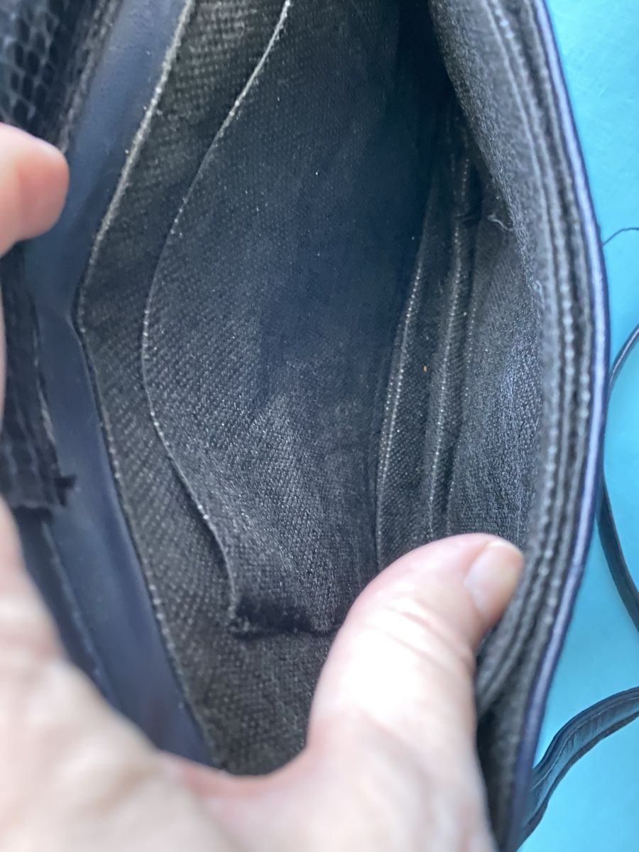 Borse da donna: Elegante Leder Handtasche blau grau – Usato da Flawil venduto da sonnengeist 4