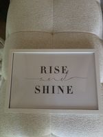 Wandbild „RISE and SHINE“ – weisser Rahmen