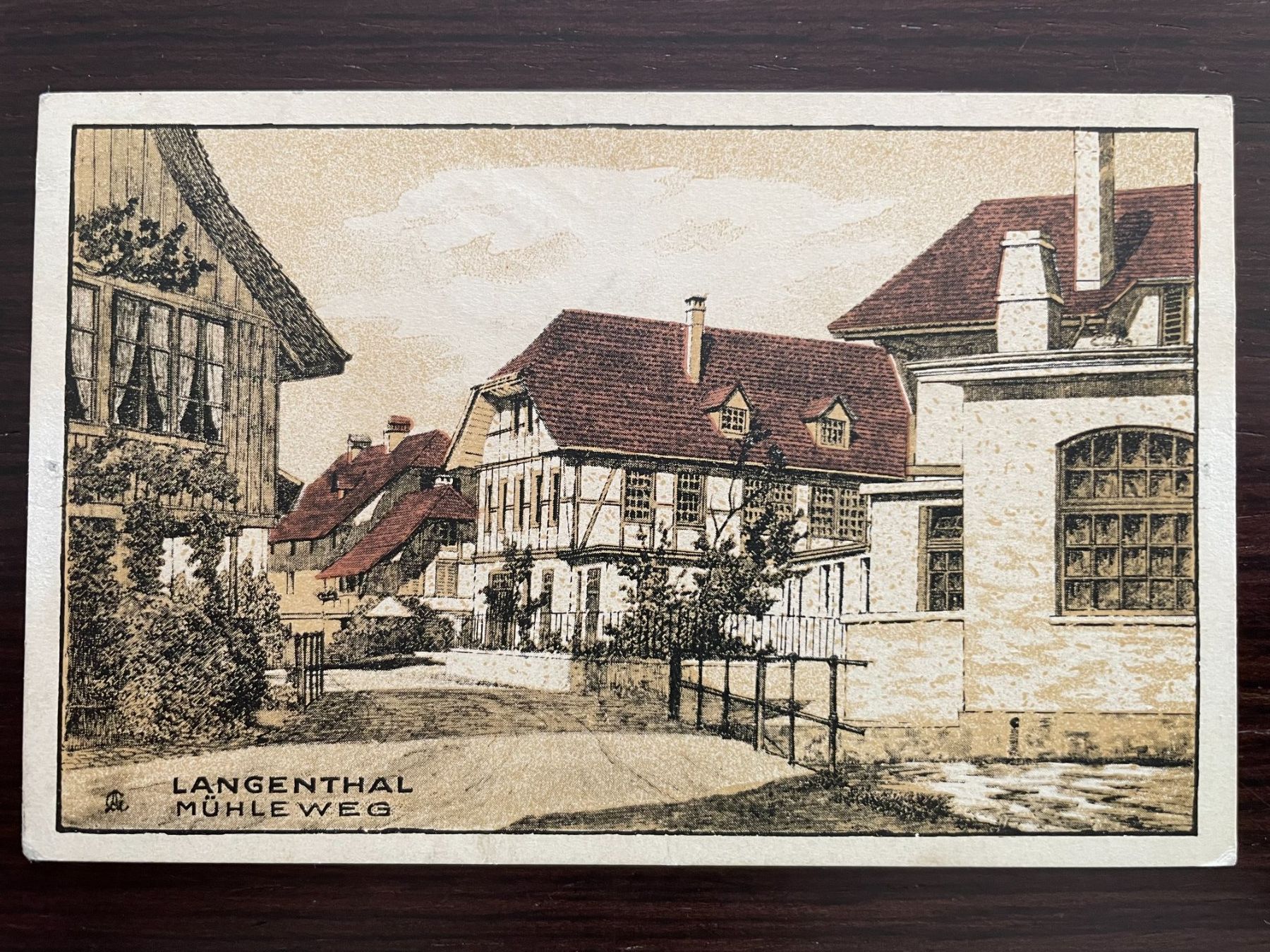 Ansichtskarten: LANGENTHAL Mühleweg, speziell frankiert, 1920 – Gebraucht aus Wald ZH von TLILEF