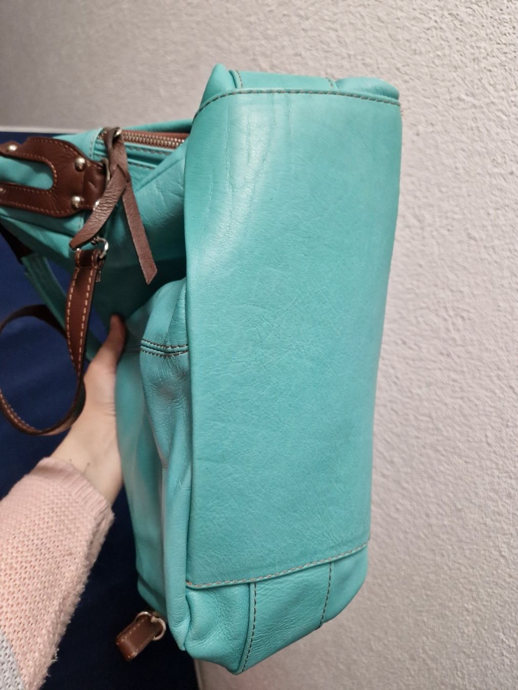 Borse da donna: Sac en cuir Turquois – Usato da Riaz venduto da Murielbhs 5