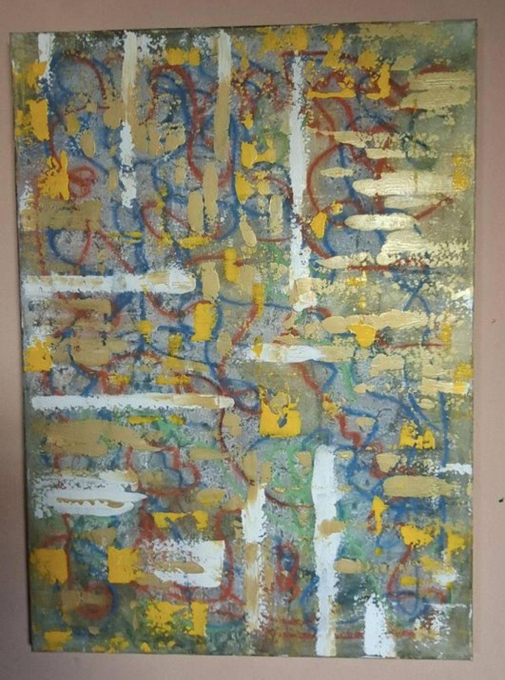 Dipinti: Gemälde "Striche" handmade 50×70 – Nuovo (secondo la descrizione) da Riehen venduto da Steinbock1970 1