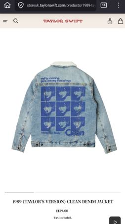 Taylor Swift Jeansjacke 1989 Clean - NEU - S