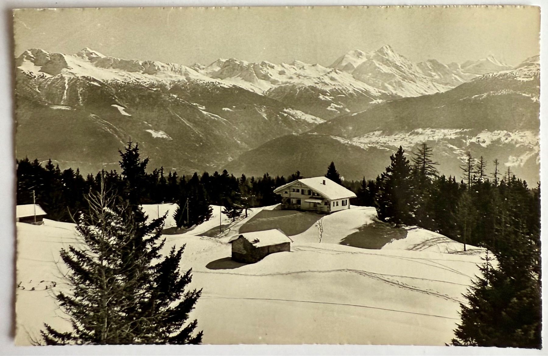 Cartoline postali: Crans sur Sierre - Chalet "Le Devin" 1961 – Usato da Lutry venduto da Ediego