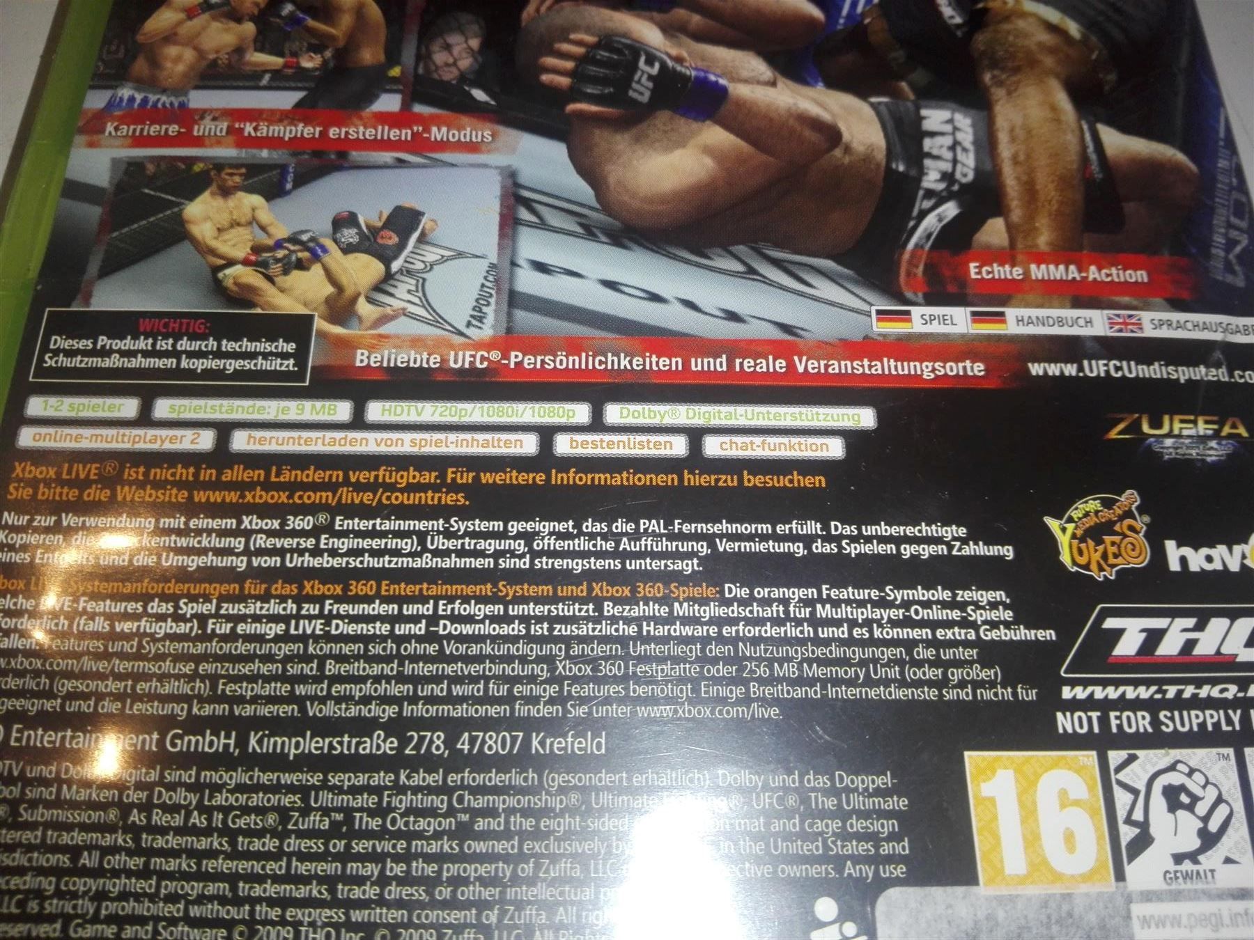 Microsoft Spiele: UFC (2009) Undisputed                           > X-Box360 < – Gebraucht aus St.Gallen von elk2023 3