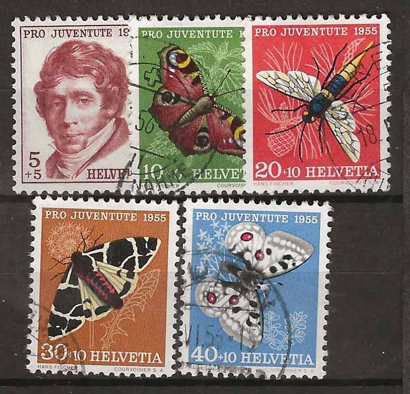 Alle Briefmarken: PJ055 - Pro Juventute 1955 obl. – Gebraucht aus Trélex von Phil_Albert