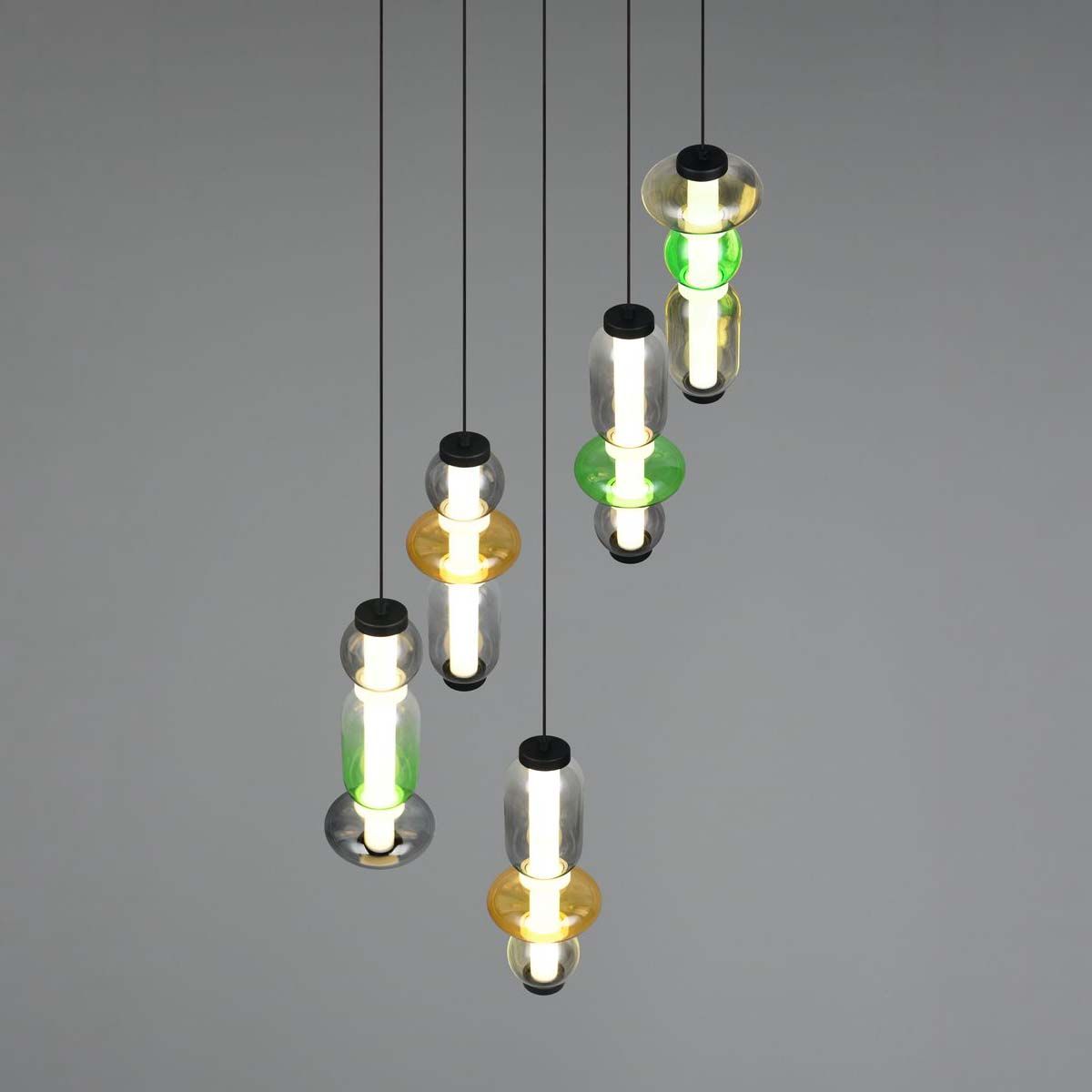 Lampadari & plafoniere: LED Pendelleuchte, Bunt, Glas, 42 cm Ø – Nuovo (secondo la descrizione) da Kreuzlingen venduto da Smart-Light 3