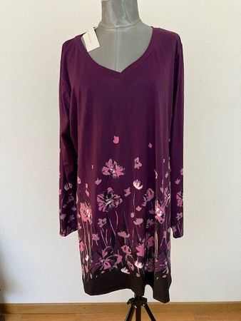 Tunique femme violette à motif floral T.46/48 Rosegal
