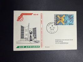 Air Afrique Erstflugbrief Lomé-Genf 1979