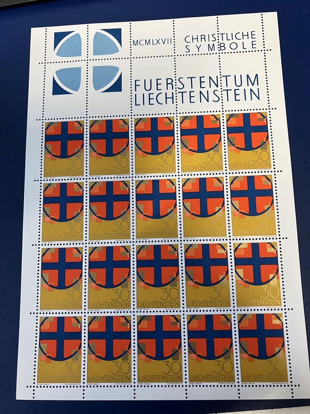 Tutti i francobolli: FL Bogen Kreuz als Siegeszeichen 1967 ** – Usato da St. Margarethen TG venduto da SGHerbst07