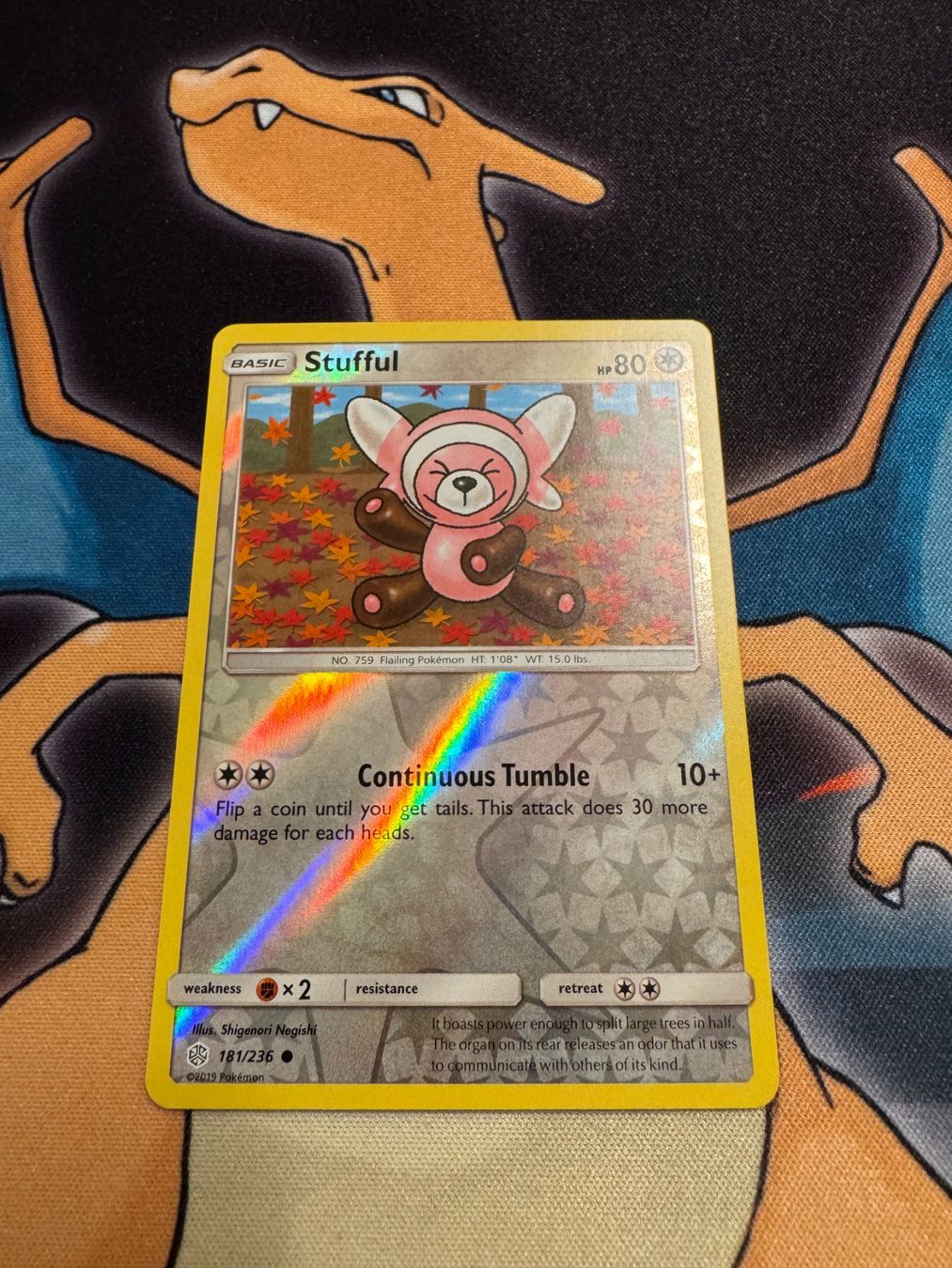 Pokémon Sammelbilder & Trading cards: Stufful (CEC 181) - Reverse Holo - Cosmic Eclipse – Neu (gemäss Beschreibung) aus Bülach von Pfrenzel