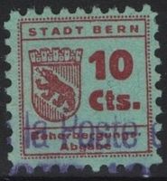 10 Cts. Fiskalmarke von BERN - Beherbergungs-Abgabe