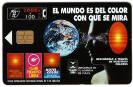 seltene 2000 + 100 PTA Telefonkarte von SPANIEN