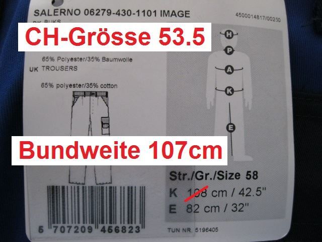 Pantaloni: Arbeitshose MASCOT  SALERNO 53.5 kornblau-marine, neu – Nuovo (secondo la descrizione) da Eschenbach SG venduto da brocarte 8