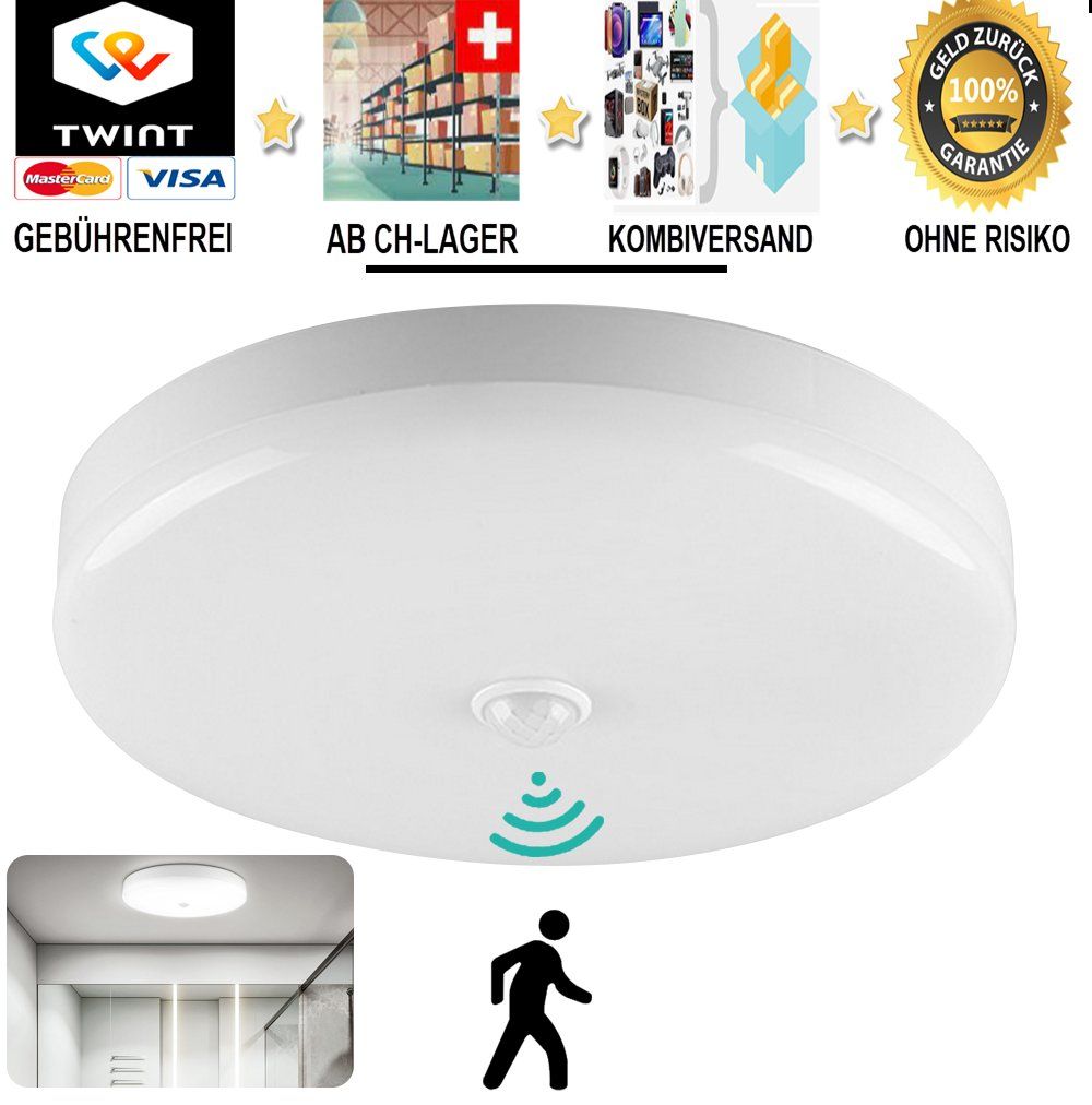 Kronleuchter & Deckenlampen: 12W LED Panel Deckenleuchte SensorLampe PIR Sensor – Neu (gemäss Beschreibung) aus Buchs SG von myeasyshop_buchs