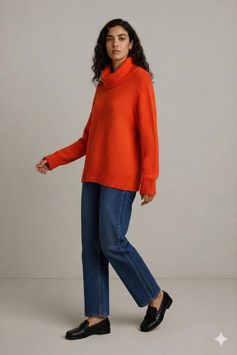 Maglioni & Felpe: Oranger Rollkragen Kaschmirpullover - Größe M – Nuovo (secondo la descrizione) da Zug venduto da vinokilo