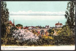 CP, Serrières près Neuchâtel et les Alp.