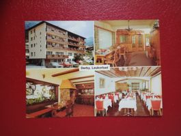 Leukerbad Wallis Hotel Derby Werbekarte Werbung