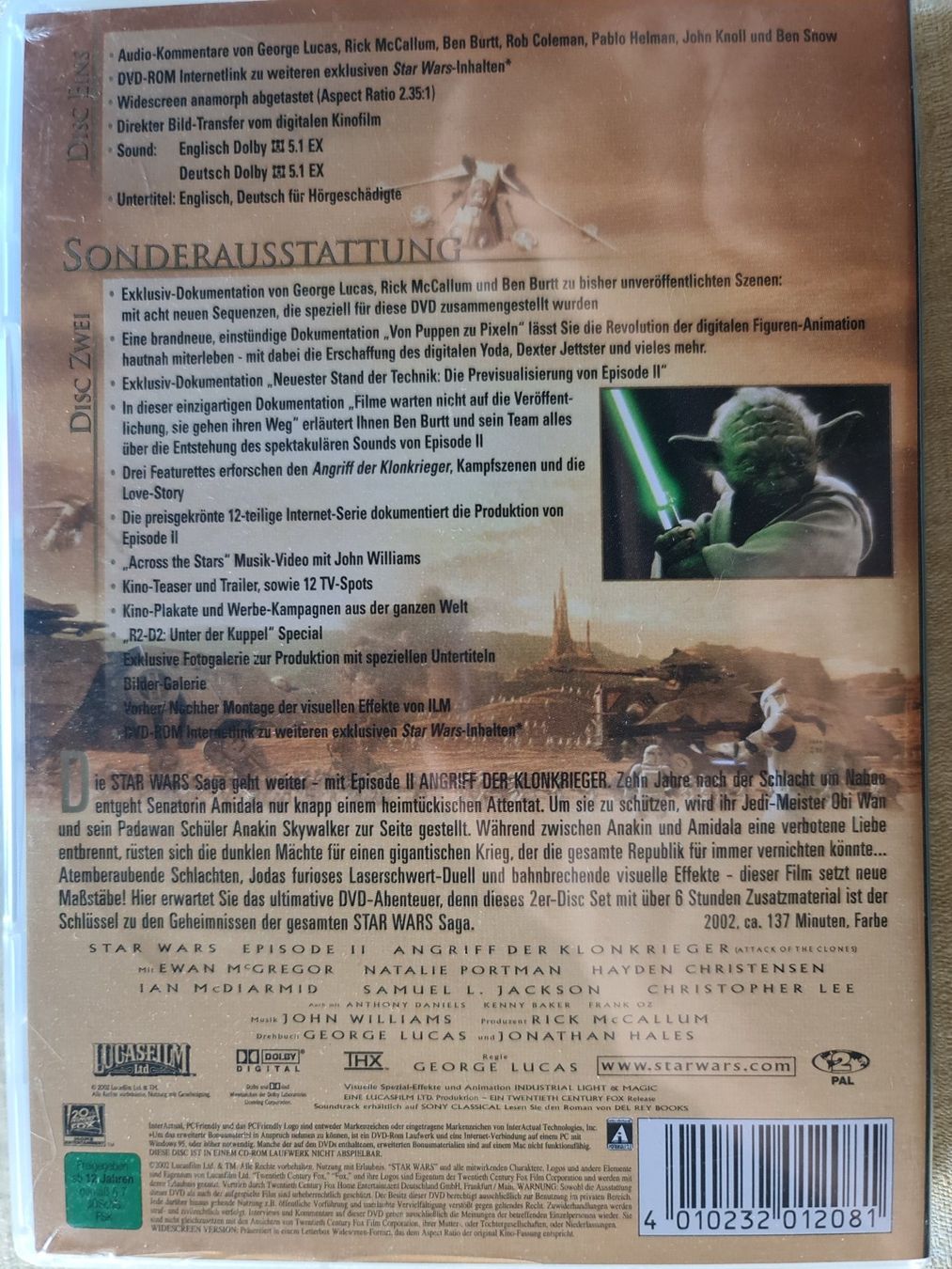 Tutti i DVDs: Star wars 2 - Angriff der Klonkrieger – Usato da Dintikon venduto da Vexi 1