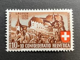 Pro Patria 1939 - Schloss Laupen 10 Rp ** (ZNr 2)