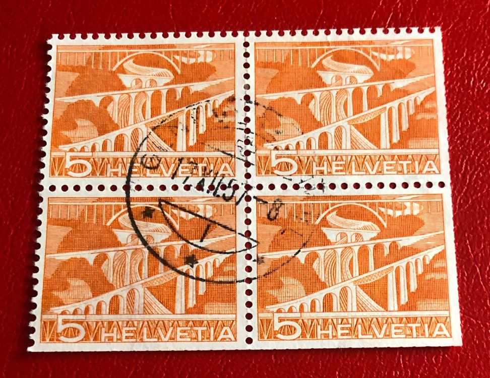 Tutti i francobolli: CH 4 er Block Stempel     – Usato da Aarau venduto da Billa007
