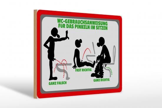 Insegne: Blechschild-WC GEBRAUCHSANWEISUNG PINKEL – Nuovo e nell'imballaggio originale da Rupperswil venduto da big-one-sale 1