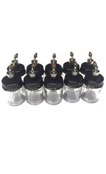 Tutti gli attrezzi: Airbrush Gläser. Farbtopf – Nuovo e nell'imballaggio originale da Amriswil venduto da JaJa-Express