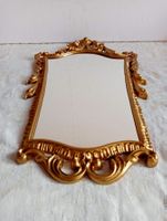 Goldener Vintage Spiegel mit Verzierungen Kunststoff 52 x 31