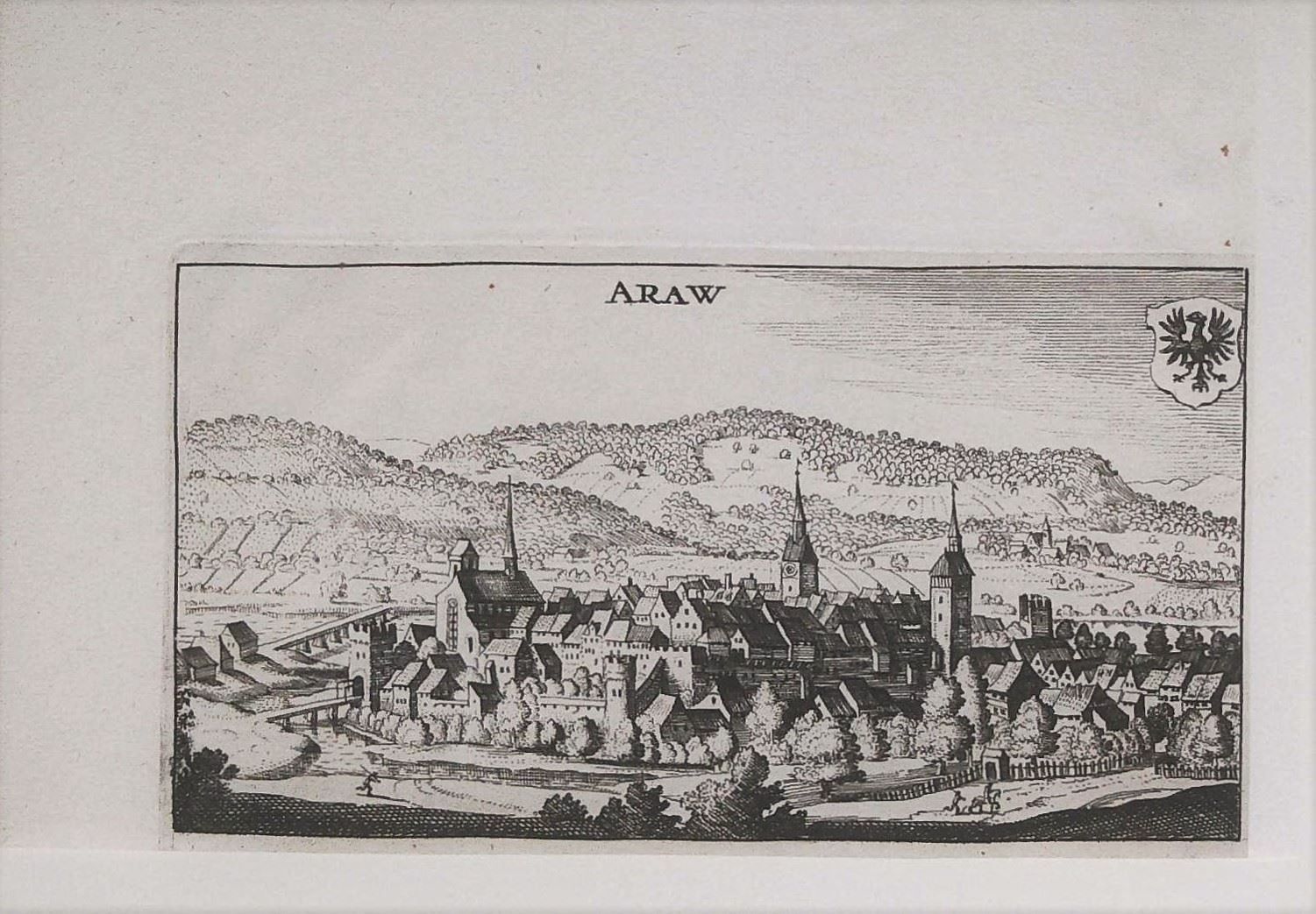 Incisioni: Aarau Kupferstich von Merian – Usato da Rafz venduto da Helvet32