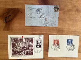 3 interessante, alte Belege Frankreich und Deutschland