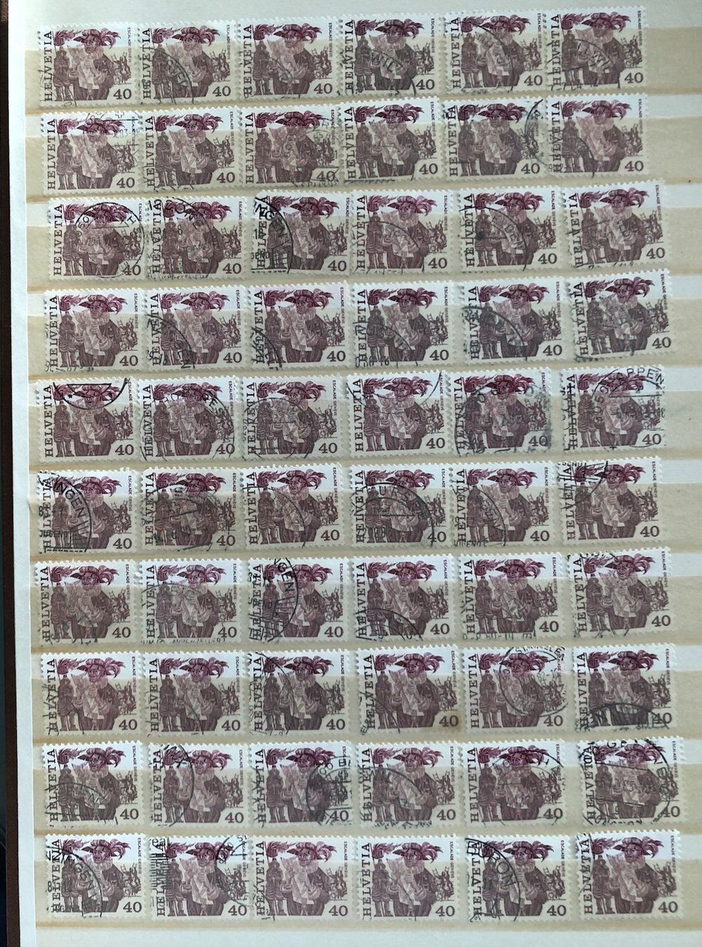 Tutti i francobolli: Nr.598 mit Stempel 60 Stück – Usato da Aarau venduto da Billa007