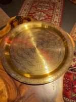 Orientalisches Messingtablett mit Gravur | LIQUIDATIONSVERKA
