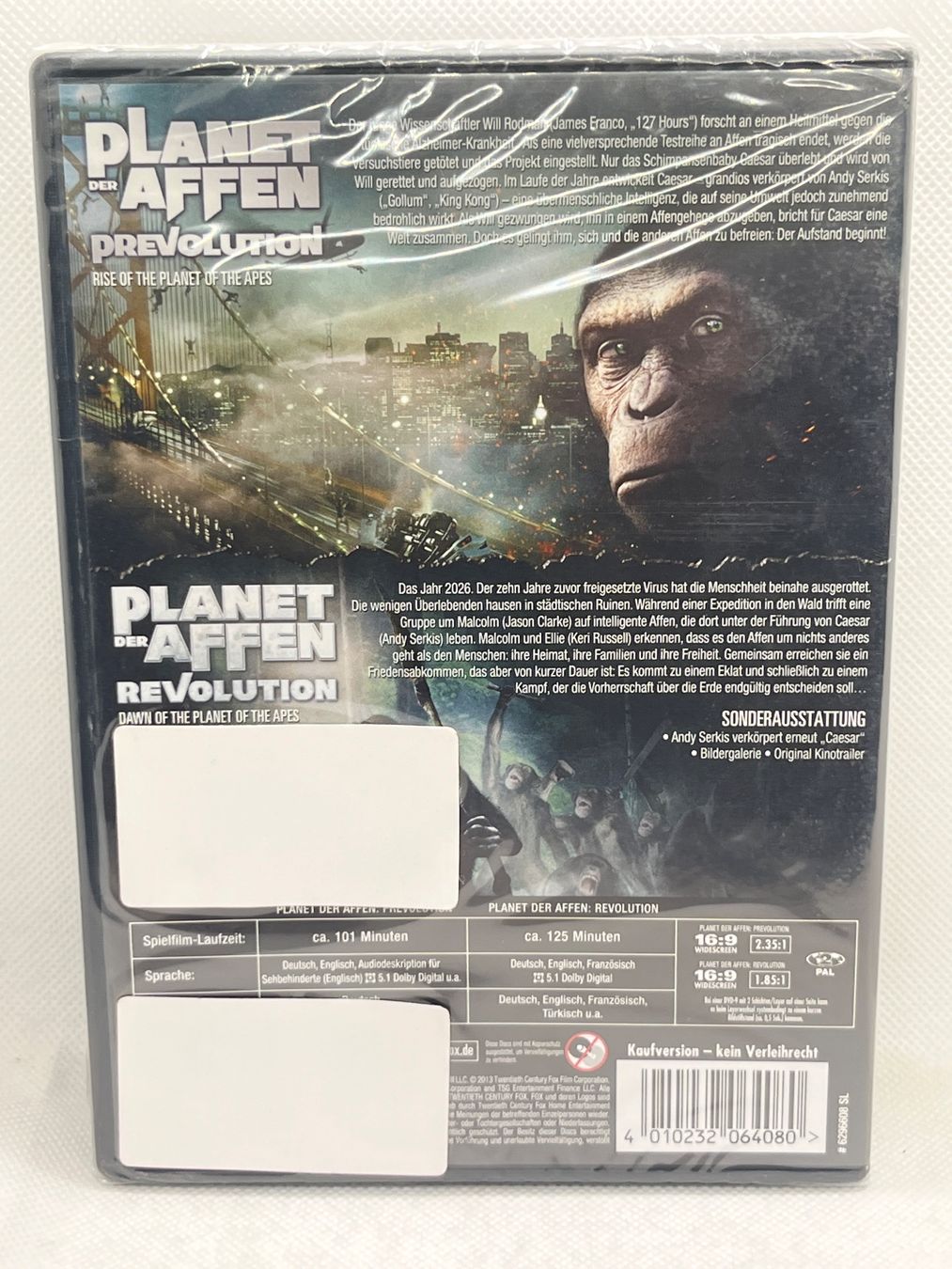 Tutti i DVDs: Planet der Affen Collection - Revolution, Prevolution OVP – Nuovo e nell'imballaggio originale da Hinterkappelen venduto da Kim1992 1