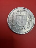 Schweizer 5 Franken Münze 1954 Silber Kursmünze