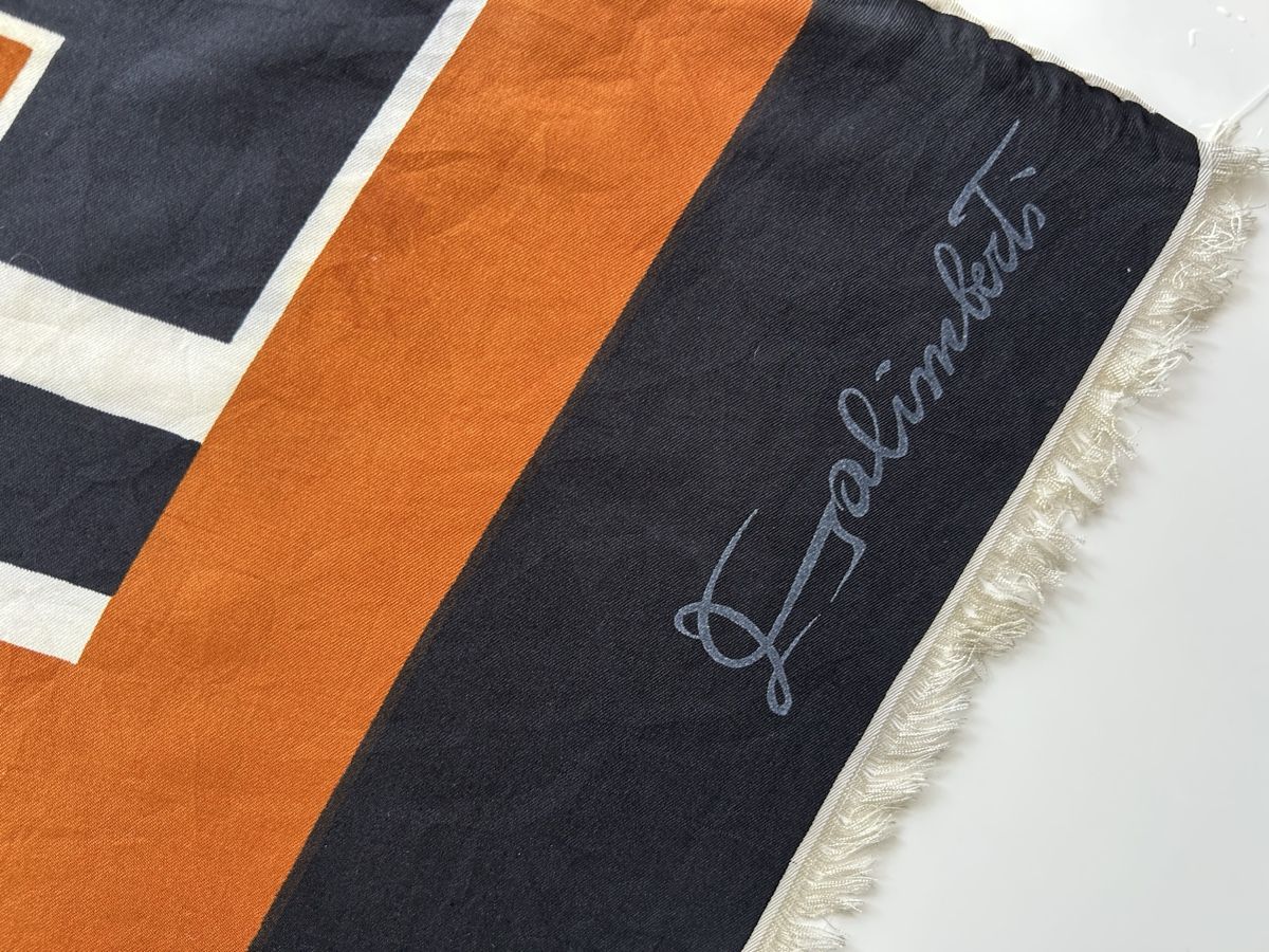 Foulard & Sciarpe: Scarf Geometric Pattern Brown Black White Signature – Nuovo (secondo la descrizione) da Saland venduto da ele_vc96 1