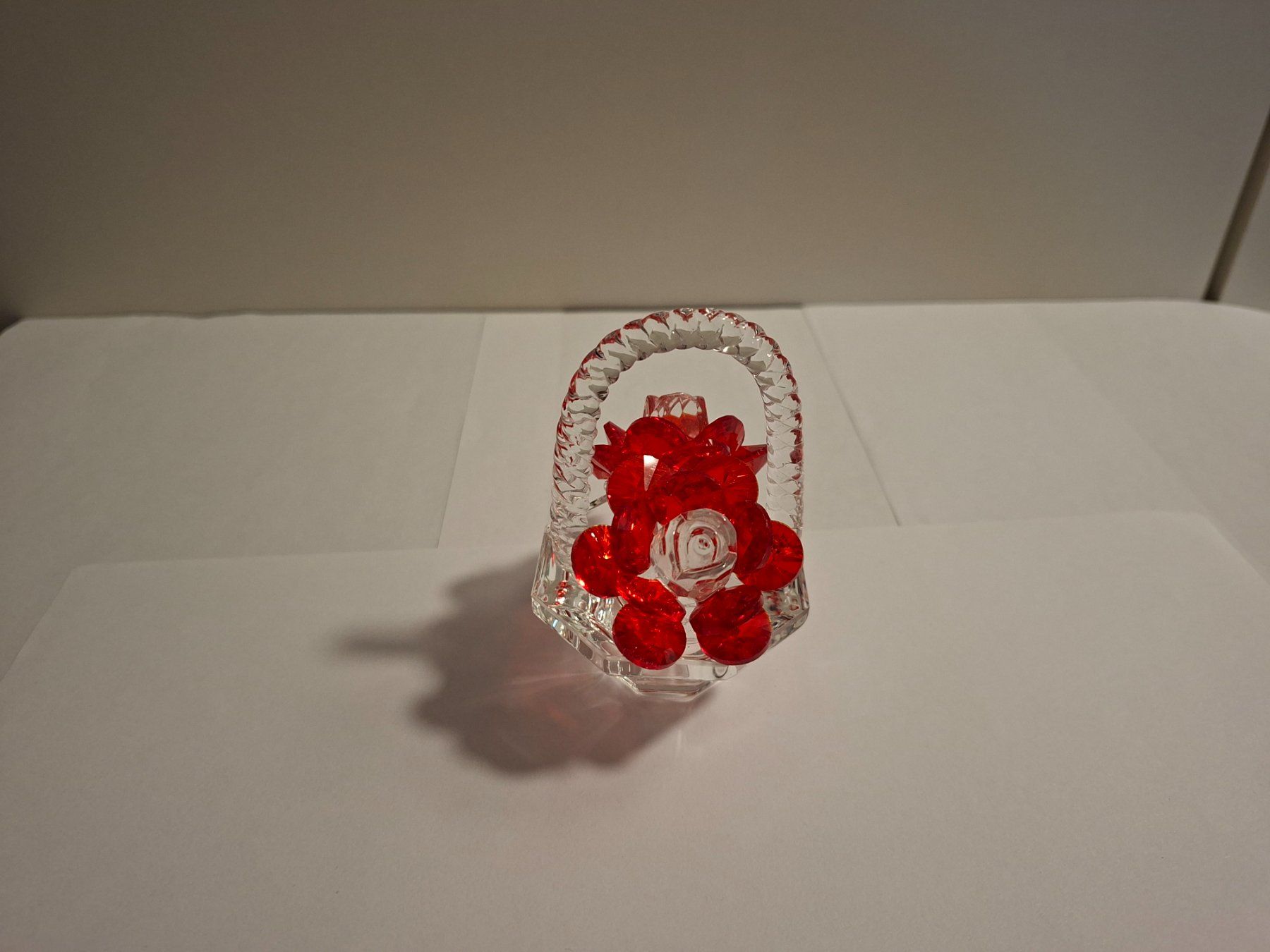 Statuette: Glasrosen Blumenkorb – Nuovo e nell'imballaggio originale da Cham venduto da lilikazin 2