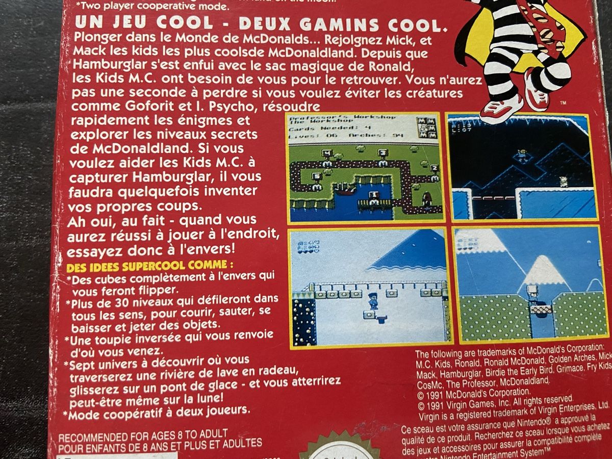 Nintendo Giochi: Mc Donaldland Boite complet Nes Nintendo Original – Usato da Lausanne venduto da sauvezretrogames 9