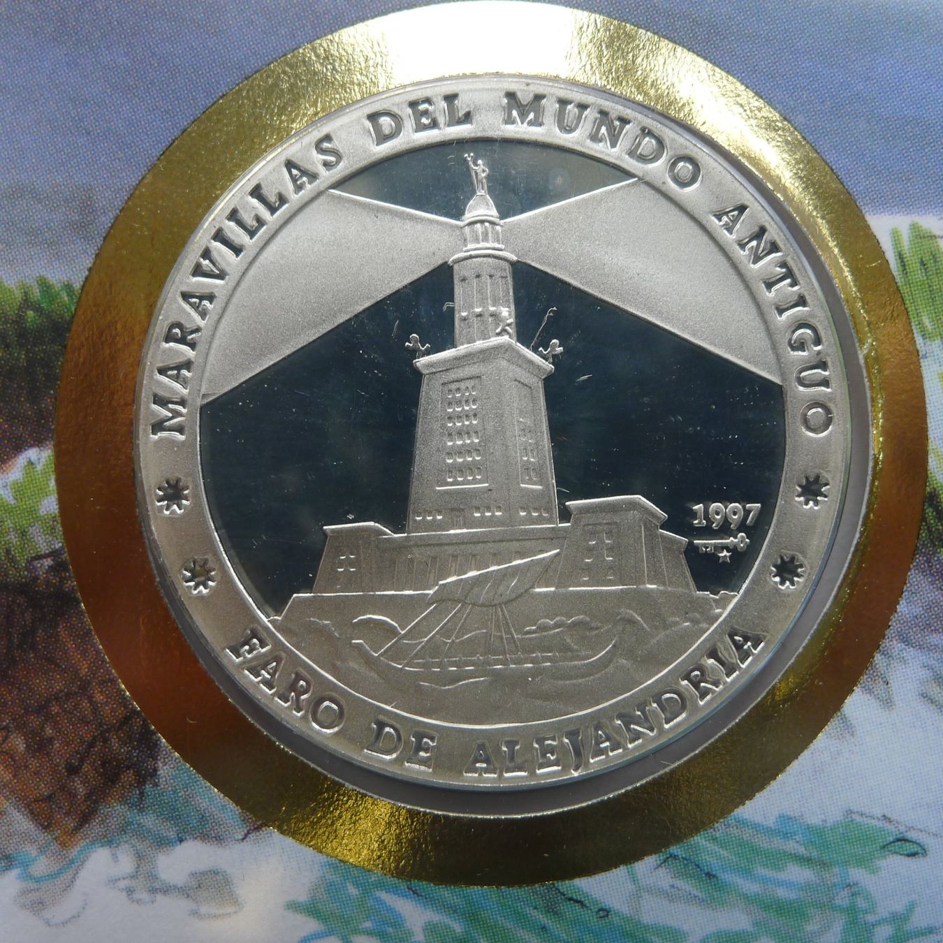 Tutti le monete: 1997, Numisbriefe "Weltwunder der Antike" mit 7 Silbermünzen – Usato da Sursee venduto da Luzernerraute 9