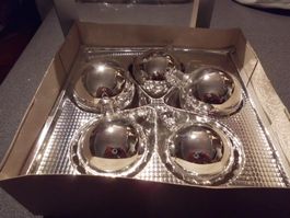 Weihnachtskugeln silberfarbig 5 Stück