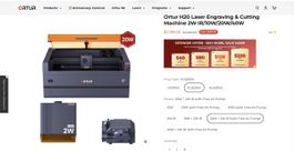 Laser Graviermaschine Ortur H20 mit Zubehör