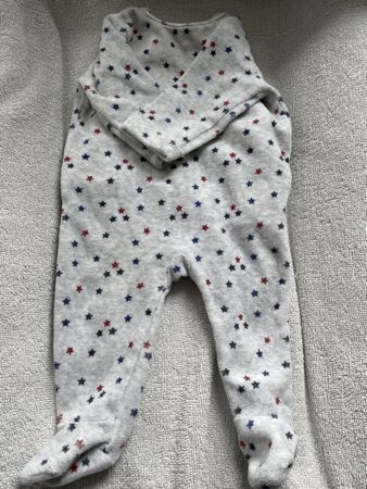 Cute Star Baby Onesie, Grey 60