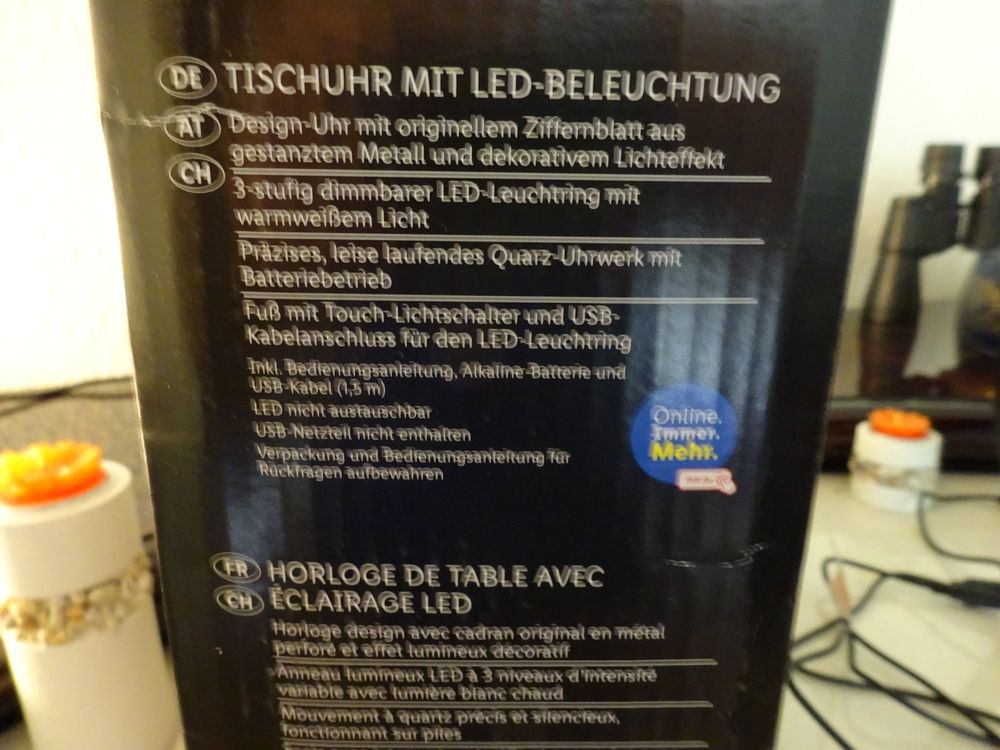 LED-Lichtelement Kaufen Grosse, sehr schöne mit Ricardo Tischuhr | auf
