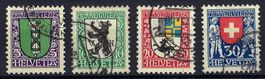 Pro Juventute Satz 1925 Kat.-Nr. J33-J36 sauber gestempelt