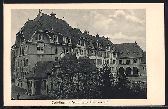 Cartes postales: AK Solothurn, Schulhaus Hermesbühl – D'occasion à Berlin par bartko-reher